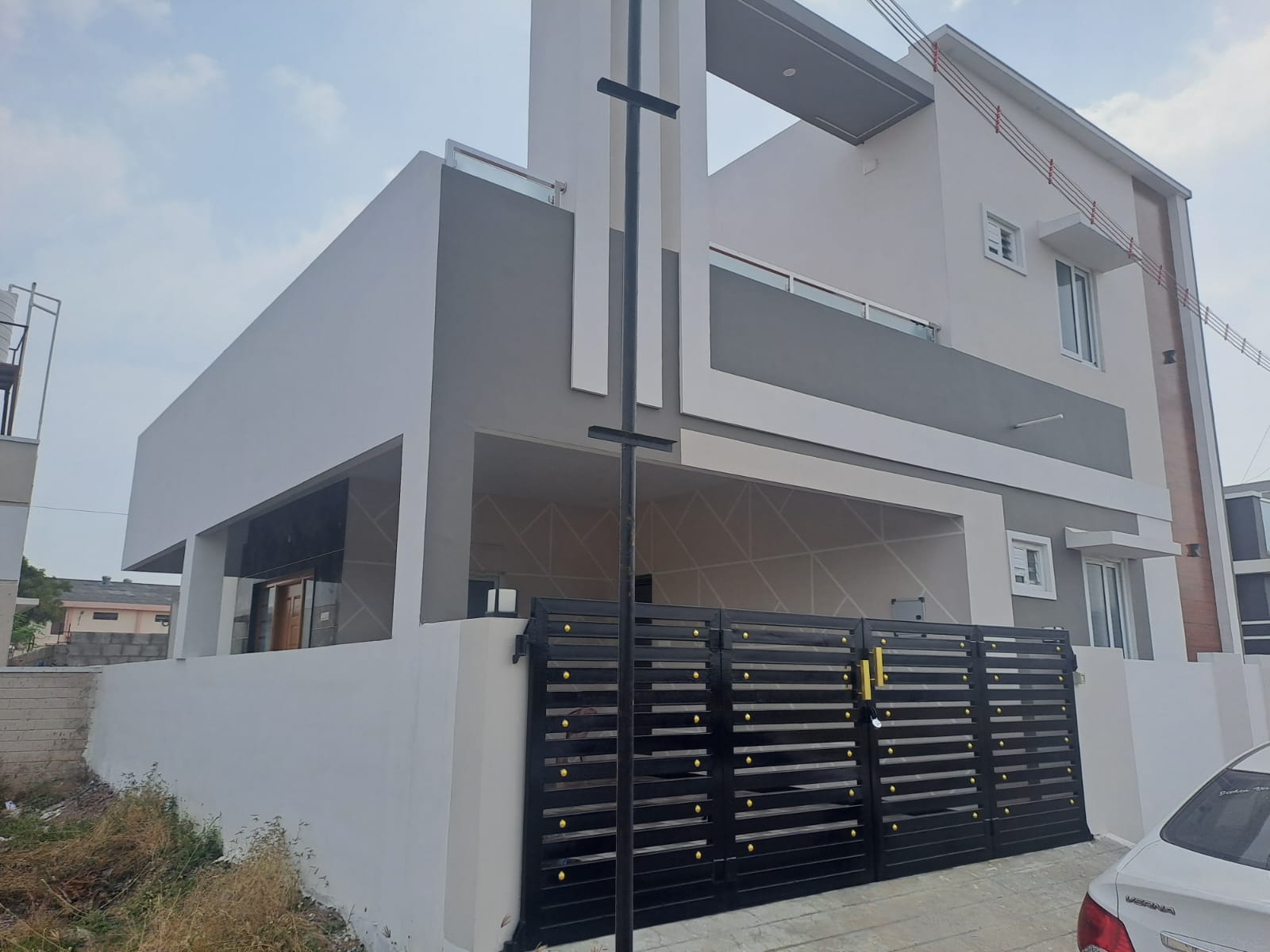 Completed Modern Duplex Home Elevation